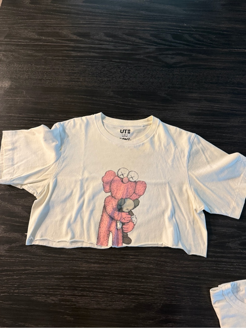 Kaws x Uniqlo Pink BFF Tee Cropped